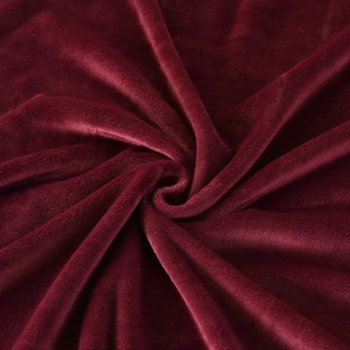 TASTHROW Burgundy Throw Blanket 60x80 Inches - Image 5