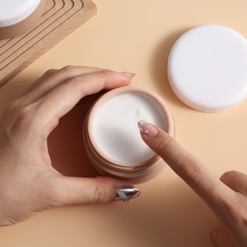 kuangre Travel Containers for Toiletries, Silicone Cream Jars BPA-Free, Leak-proof 2oz Travel Size Containers, Portable Size Silicone Jars with Lid for Cosmetic Face Hand Body Cream (4 Pack) - Image 4