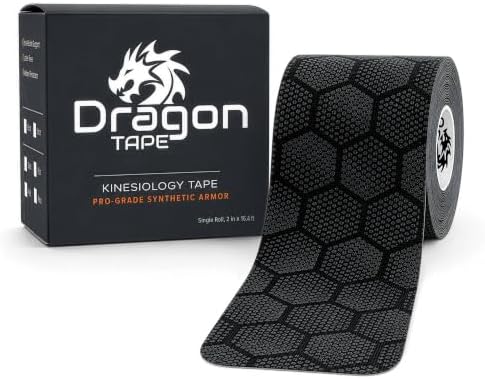 Dragon Tape Waterproof Kinesiology Tape, 20 Precut Strips Per Roll, Synthetic by DRAGONTAPE