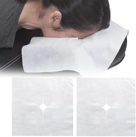 100 Pack Disposable Face Down Pillow Cover Disposable Face Cradle Covers Ultra Soft Non-Sticking Massage Bed Headrest Covers for Massage Table Lash Bed Spa Bed Beauty Tattoo Therapy Table - Image 3