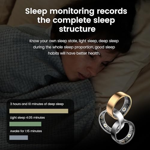 Smart Health Ring for Women Men Fitness Tracker with Heart Rate, Blood Oxygen,Sleep Monitoring, Step Counting, IP68 Waterproof for iPhone and Android, No Subscription (Pink, 14) - Image 2