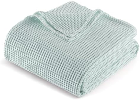 Exclusivo Mezcla 100% Cotton Breathable Waffle Blanket Queen Size, 90"x90" by ExclusivoMezcla