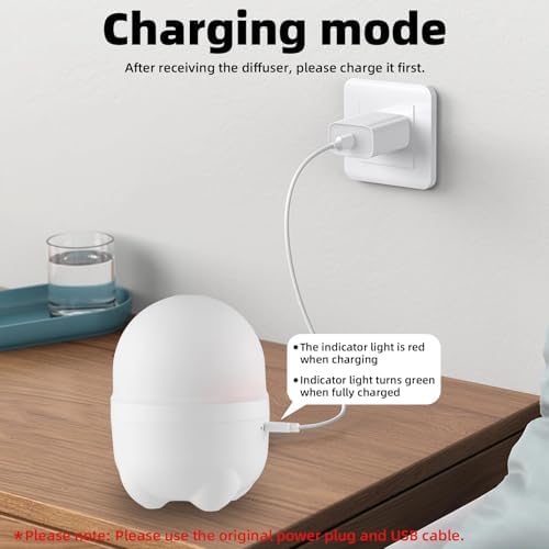 SEEDSEEL 150ML Battery Powered Essential Oil Diffuser, Built-in Rechargeable Battery, 7 Hours Run Time,Portable Cordless Aromatherapy Air Diffuser with 7 LED Color Changing Lights (White) - Image 3