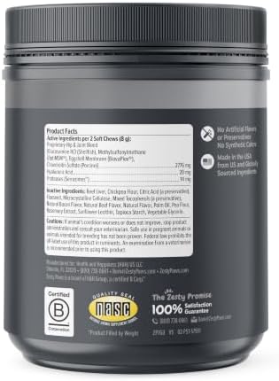 Zesty Paws Vet Strength Mobility Bites Beef & Bacon Flavor Hip & Joint Support Chews for Dogs with Glucosamine, Chondroitin, MSM, Hyaluronic Acid & Serrazimes - 90 Count - Image 2