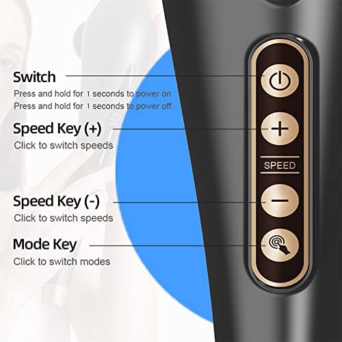 Back Massager, Deep Tissue Massager, Massage Machine for Pain Relief, Hand Held Massage Tool, Electric Percussion Body Relax Machine, Handheld Relaxation Tool - Image 5