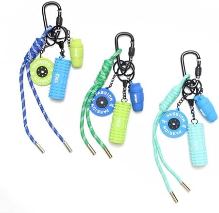 15PCS Fitness Yoga Keychain Set, Gym Accessories with Weight Plate Bottle Large Foam Roller Loops Clips for Keys Bags by HEYTRCO