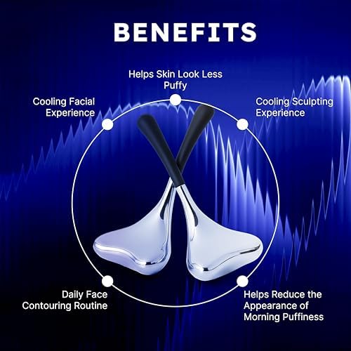 Cryo Roller, Set of 2 Stainless Steel Ice Facial Rollers, Cooling Massage Tool Helps Depuff, Soothe and Refresh Skin Appearance, No Batteries, Premium Build - Image 3