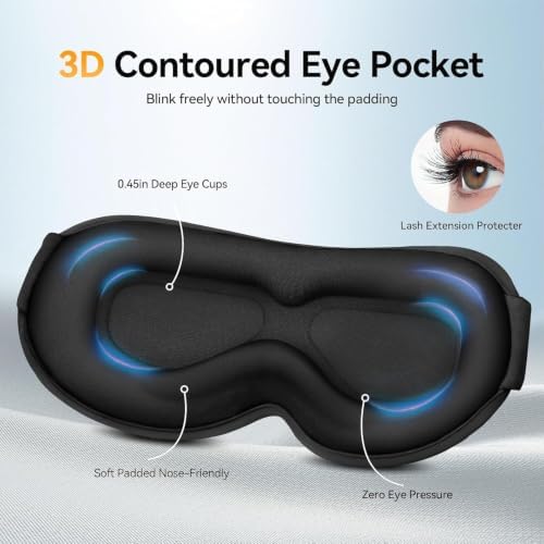 Facemoon Blackout Sleep Mask, Weighted 3D Eye Mask for Men, Sleep Essential - Image 4