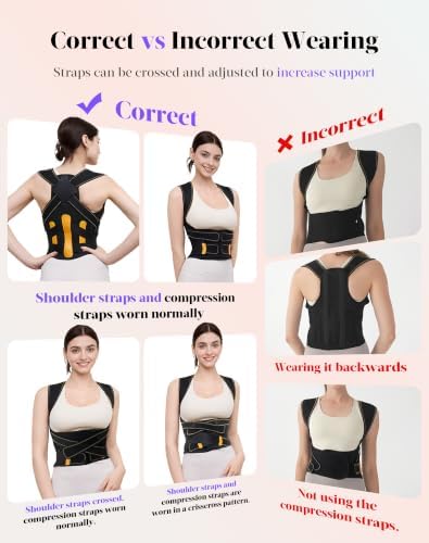 Posture Corrector for Women and Men, 5x Enhanced Support Back Brace, Small - Image 5
