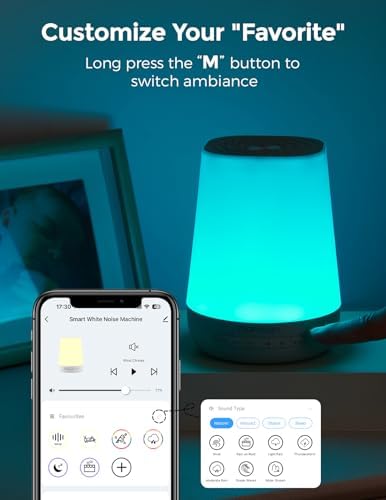 Momcozy Smart White Noise Machine for Baby Sleeping with Night Light, Green - Image 5