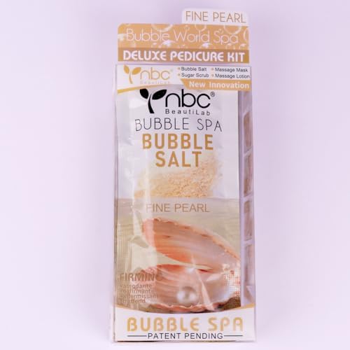 Pedicure Kit Foot Soak Set: Bubble Salt, Sugar Scrub, Massage Mask, Massage Lotion in a Box, 4 Step Foot Spa Kit for Dry Feet,Tired Feet（1 Set Pearl ) - Image 6