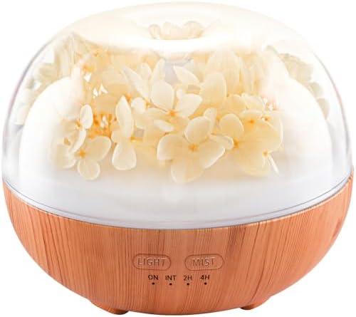 Aromatherapy Essential Oil Diffuser, 300ml Air Diffuser Humidifier with 7 LED Colors, Timer & Auto-Off for Home Bedroom Office (Beige) by Daileeby