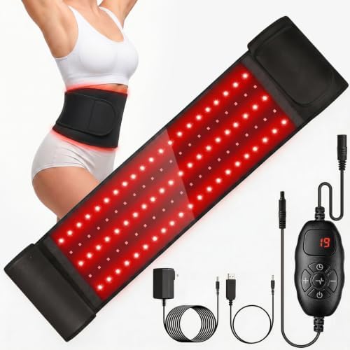 JJX Red Light Therapy Belt, 105 LEDs, 660nm Red & 850nm Near Infrared by JJXLEDSolarOutdoorLights