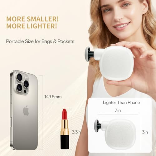 Mini Massage Gun for Face & Body, Portable Facial Massage Gun, Deep Tissue Percussion Muscle Massager with 3 Heads, 80% Smaller, 0.4lbs, 4 Speeds - Image 5