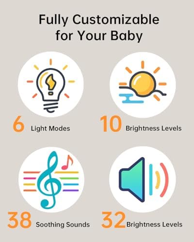 Red Light Therapy White Noise Sleep Sound Machine for Baby - Image 4