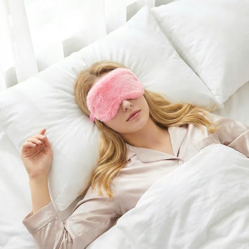 cobee 4 Pcs Plush Eye Mask, Soft Sleeping Blindfold Eyes Cover - Image 4