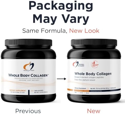 Designs for Health Whole Body Collagen Powder - Hydrolyzed Collagen Peptides Powder for Healthy Skin & Hair, Joint + Bone Health - Fortigel & Verisol Collagen, Unflavored (30 Servings) - Image 2