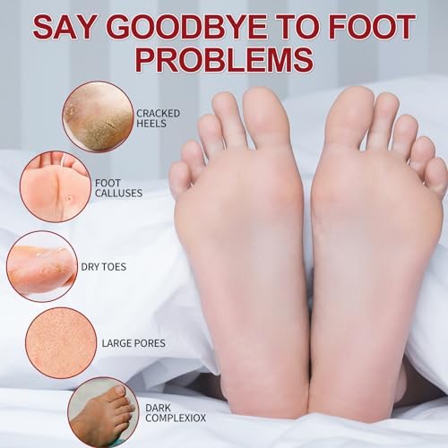 Pedicure Kit Foot Soak Set: Bubble Salt, Sugar Scrub, Massage Mask, Massage Lotion in a Box, 4 Step Foot Spa Kit for Dry Feet,Tired Feet（3 Set Pomegranate) - Image 2