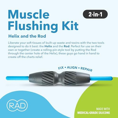 RAD 2-in-1 Muscle Flushing Kit – Includes Exercise Foam Roller & Massage Roller Stick – Deep Tissue Myofascial Release, Muscle Recovery Tools for Mobility & Performance - Image 5