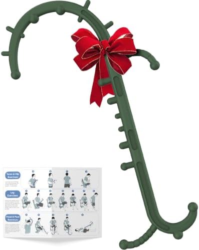 Back and Neck Massager for Pain Relief Deep Tissue, Upgraded Full Body Trigger Point Cane Massage Tools, Therapy Massage Stick Pressure Point Hook, Muscle Knot Remover Tool (Green) by CUBETOOU