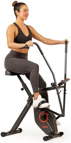Sunny Health & Fitness Smart Foldable Magnetic X-Bike, Low-Impact Workouts by SunnyHealthFitness