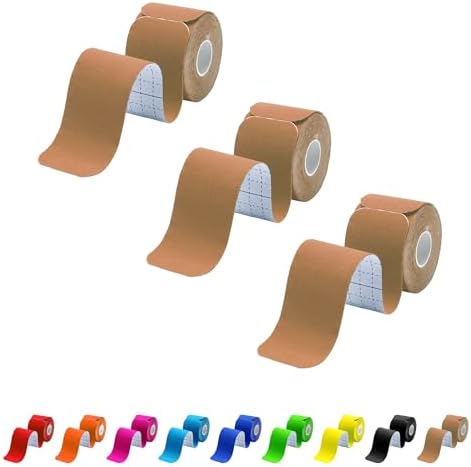 3 Pack Kinesiology Tape Precut, 60 Athletic Strips for Knee & Shoulder by MUSEFITR