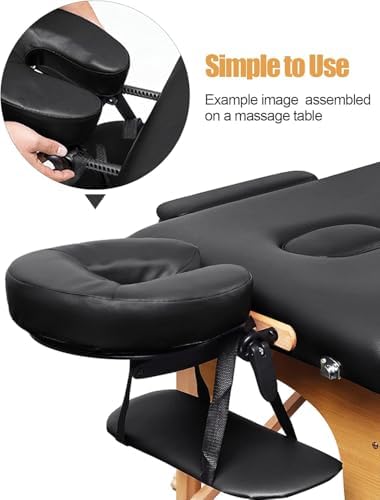 Kalolary Universal Face Cradle & Cushion for Massage Table, Adjustable Massage Headrest & Face Pillow Face Holder for Bed, Mattress Top Massage Kit Head Face Rest for Salon Home - Image 4