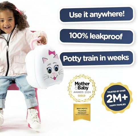 My Carry Potty - Cat Travel Potty, Award-Winning Portable Toddler Toilet Seat for Kids to Take Everywhere - Image 6