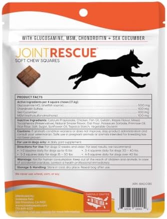 ARK NATURALS Sea Mobility Joint Rescue Chews, Chicken, Increase Flexibility, Mobility and Joint Comfort, Vet Recommended for All Dog Breeds, 500 mg Glucosamine, 9 oz. Bag - Image 2