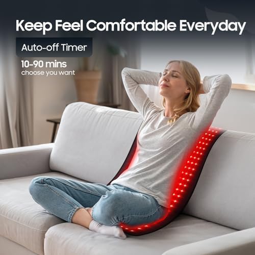 LITDUCK Body Red Light Therapy Mat, Eligible Red Light Therapy Blanket, 2in1 LEDs(660nm& 850nm), Premium Leather, Adjustable Timer & Intensity - Image 6