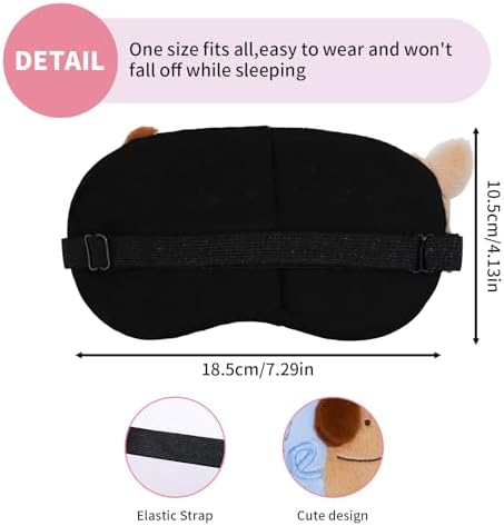 PERFECTSIGHT Sleep Eye Masks, Cute Sleep Eye Cover Lightweight Adjustable Eyeshade Mask Cover for Women Men Sleep Travel Nap, Fish Dachshund - Image 6