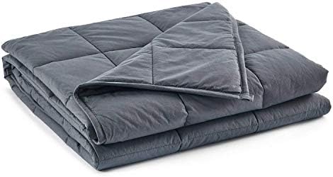 RelaxBlanket Cotton Weighted Blanket 100% Cotton with Premium Glass Beads for All-Season 80''x90'' 30lbs,Dark Grey by Unknown