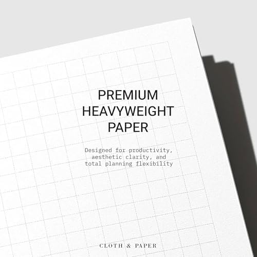 Cloth & Paper Travel Notebook | Graph Notebook – Olive | Pocket Plus Grid Paper Notebook 3.2" x 6" | Graph Layout for Notes, Diagrams, Lists & Structured Planning for Work or Study – Soft Touch Cover - Image 4