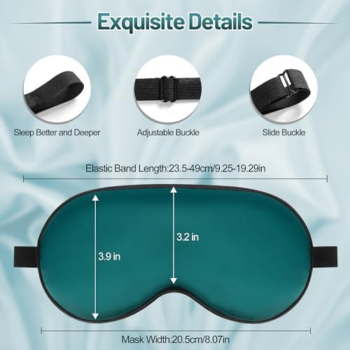 Silk Sleep Mask, Blackout Eye Mask for Sleeping with Adjustable Strap - Image 3