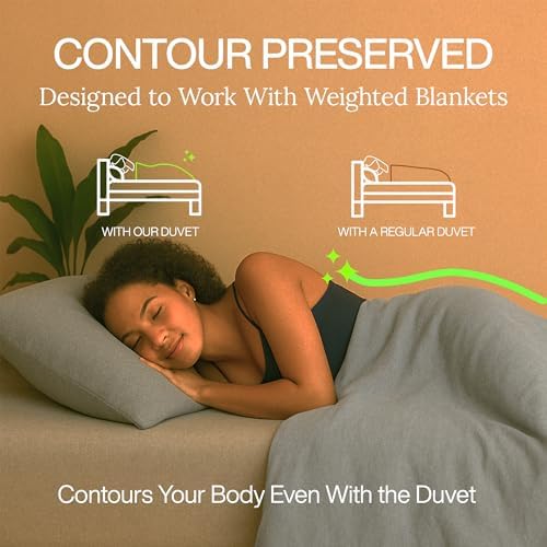 HomeSmart Duvet Cover for Weighted Blankets Queen Size, Grey - Cover Only - Image 2