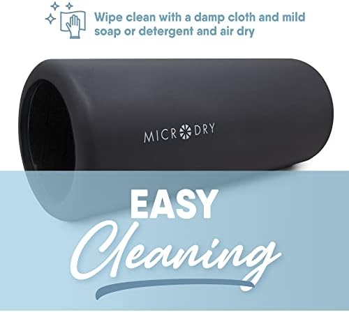 MICRODRY Deluxe Fitness Foam Back Roller for Muscle Relief, Roller for Yoga, Stretching, Deep Tissue Firm Massage & Trigger Point Release, Exercise Workout at Home or Gym, 13x5.3, Dark Grey - Image 5