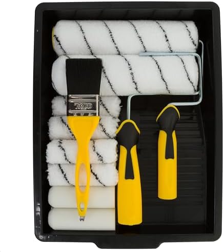 CORAL Easy Coater Decorating Paint Roller Tray & Frame Set, 12 Piece Pack, Roller Brush, 10501 by CoralTools