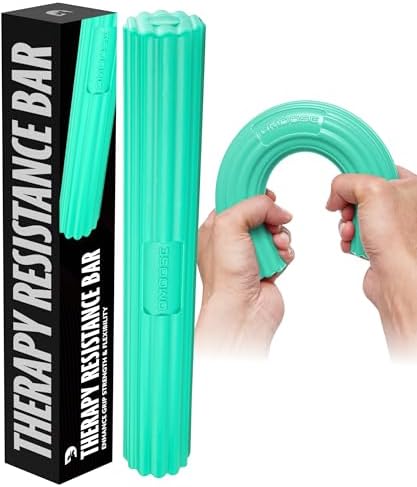 DMoose Fitness Flex Resistance Bar for Physical Therapy - Non-Slip Odorless Material, Exercise Bar for Tennis & Golfers Elbow Tendonitis Relief - Wrist and Forearm Strengthener & Grip Strength Trainer by DMooseFitness