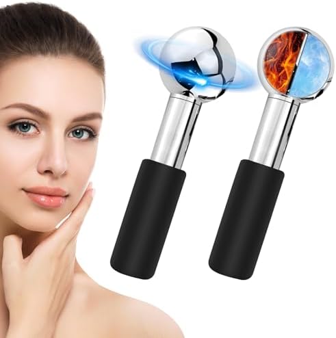 CGBE 360 Rotating Ice Globes for Face, Stainless Steel Facial Globes by CGBE
