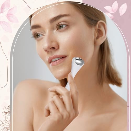 Tondiamo 2 Pcs Muscle Roller Portable Small Silicone Massager Roller Deep Tissue Muscle Massage Stick Cellulite Remover Scar Tissue Massager for Relief Face Neck Arm Back Leg(White,Metal) - Image 3