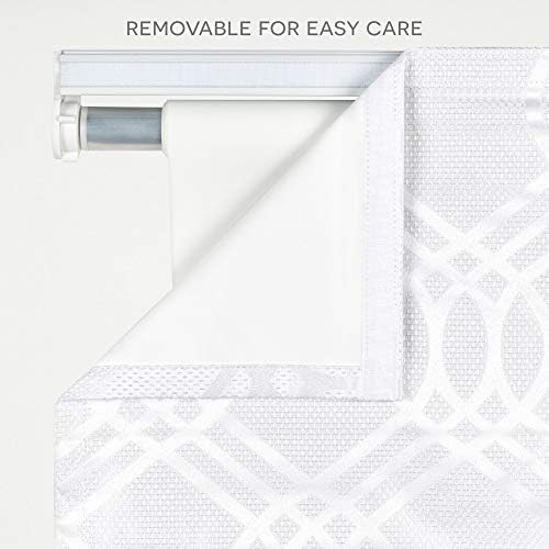 Exclusive Home Prague Trellis 100% Blackout Roman Shade, 27"x64", White - Image 4