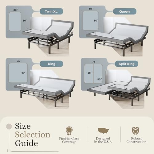 Sven & Son Harmony Adjustable Bed Base, Head and Foot Lift, Massage, Under-Bed Lights, USB, Memory, Zero Gravity Smart Frame - Queen - Image 6