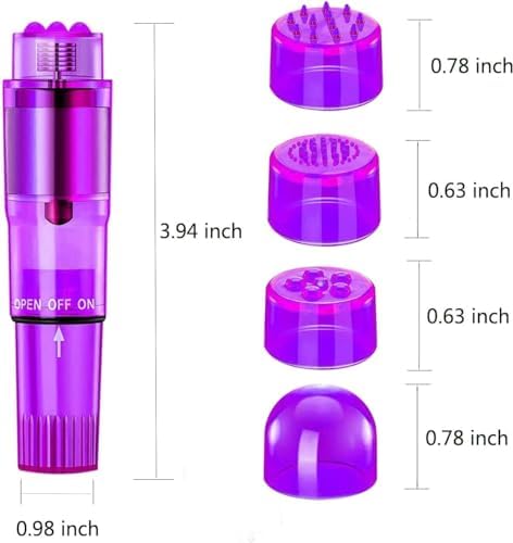 Mini Portable Small Massage Tool 4 Heads Massager Pocket for Women Neck Shoulder Face Back Foot Muscles (2PK Purple) - Image 4