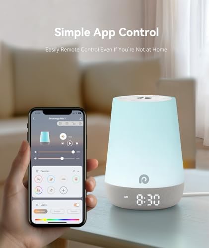 Dreamegg Sound Machine Baby - White Noise Sound Machine Baby With Night Light, Ok to Wake Alarm Clock, 34 Soothing Sounds, Sleep Trainer, Routine Builder, App Control for Kids Nursery Sleeping Bedroom - Image 5