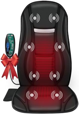 Snailax Vibration Back Massager with Heat, 8 Motors Massage Chair Pad by Snailax