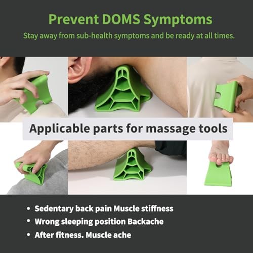 Trigger Point Massage Tool, Handheld Deep Tissue Manual Massager for Neck, Back, Shoulders & Feet, 3-Edge Pressure Point Design, Portable (Green) - Image 6