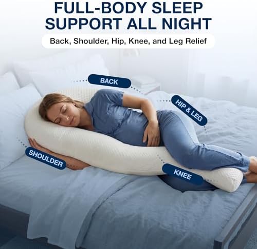 Contour Swan Shaped Body Pillow | Orthopedic Body Pillow for Back, Hip & Leg Relief | Ergonomic Support for Sciatica & Full Body Comfort - Standard Size - Image 3