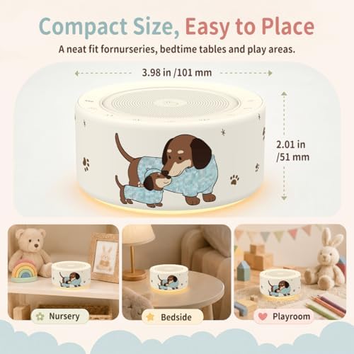 Kipcush White Noise Machine for Baby & Adults, Sleep Sound Machine with 30 Soothing Sounds, 8-Color Night Light, Memory Function, White Noise for Sleeping, Nursery, Office, Travel, Relaxation - Image 7