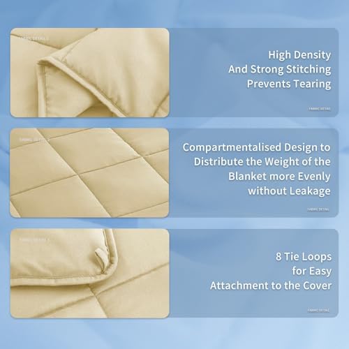 Topcee Weighted Blanket (25lbs 88"x104" Cal King Size) Soft Cooling Heavy Blanket Sleeping, Apply to 240-260 lbs Body, Thick Breathable Blanket with Glass Bead, Easy Care - Image 5