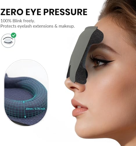 3D Maximum Blackout Sleep Eye Mask for Deep Sleep Men Women, Grey - Image 3